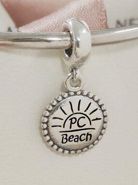 Pandora Authentic Florida Exclusive Panama City Beach Sun Dangle Charm S925 ALE